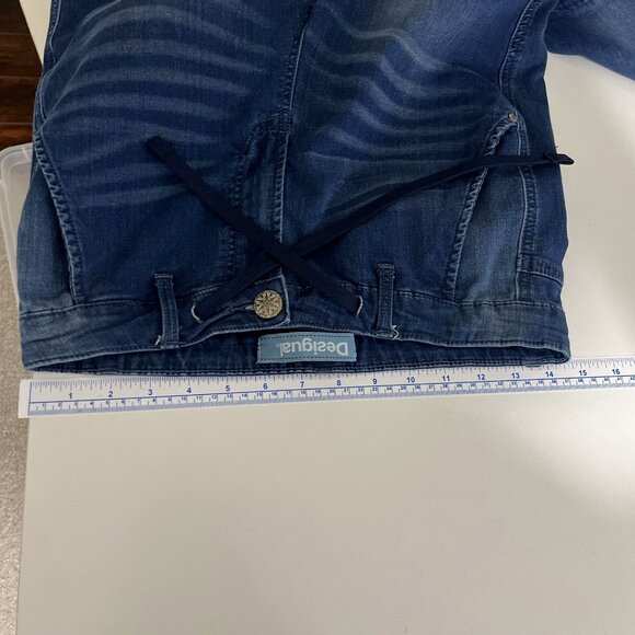 Desigual Denim Joggers Women's Size M Embroidery Girlhoodcore Casual Comfy - Picture 12 of 14